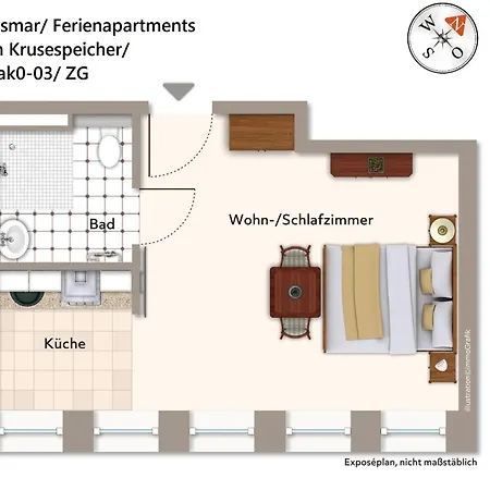 Ferienapartments Am Krusespeicher Ferienapartments Am Krusespeicher 0-03 * Wismar